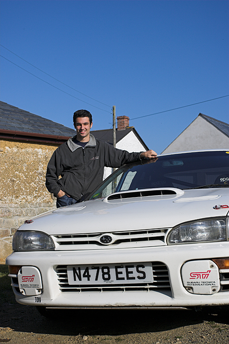 Will Corry, rally driver and head of US distribution.  That's his rally car.
